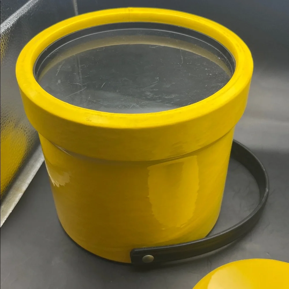 MCM Moldtronics mustard yellow 60s ice bucket bar ware 50s maximalist